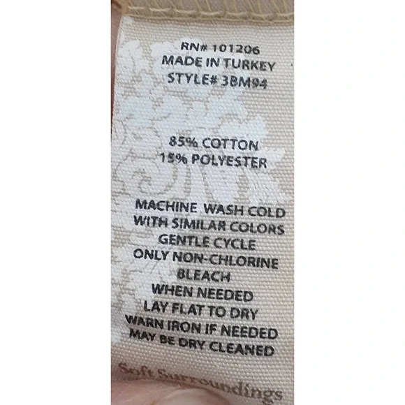 Soft Surrounding Hooded Sweatshirt Yellow Gray Pocket Size M/L - Picture 6 of 7